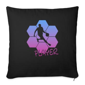 Basketball Player Bball Streetball - Sofakissenbezug 45 x 45 cm - Schwarz - Vorne