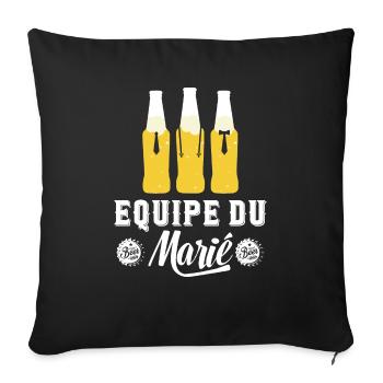 Bachelor Party Bachelorette Party - Team of the Groom - Sofa pillowcase 17,3'' x 17,3'' (45 x 45 cm) - black - Front