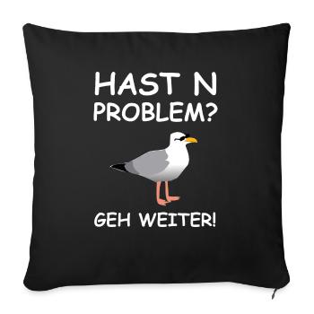 Hambourg Seagull - Housse de coussin décorative 45 x 45 cm - noir - Devant