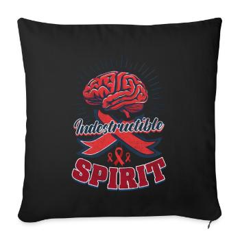 Brain Aneurysm Survivor Spirit - Sofa pillowcase 17,3'' x 17,3'' (45 x 45 cm) - black - Front