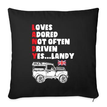 Son Landy - Housse de coussin décorative 45 x 45 cm - noir - Devant