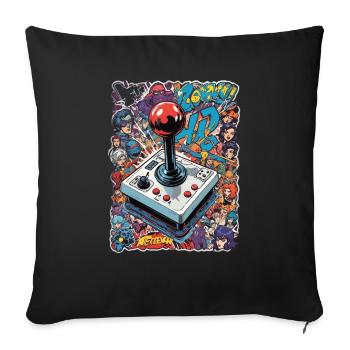 Retro Gamer Joystick / Controller Console Games - Sofa pillowcase 17,3'' x 17,3'' (45 x 45 cm) - black - Front