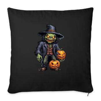 Zombie Happy Halloween Creepy Pumpkins - Sofa pillowcase 17,3'' x 17,3'' (45 x 45 cm) - black - Front