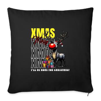XMAS Merry Christmas Reindeer - Sofa pillowcase 17,3'' x 17,3'' (45 x 45 cm) - black - Front