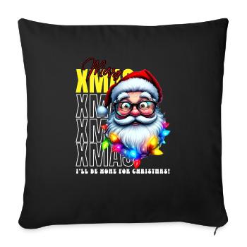Noël Joyeux Noël Saint-Nicolas - Housse de coussin décorative 45 x 45 cm - noir - Devant