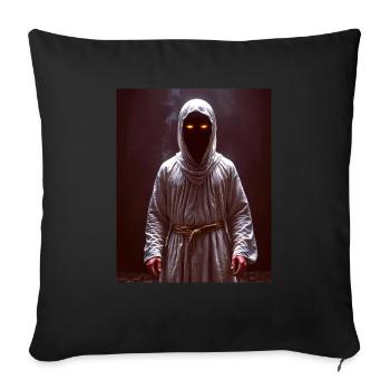 Noppera-bō ghost standing motionless, - Sofa pillowcase 17,3'' x 17,3'' (45 x 45 cm) - black - Front