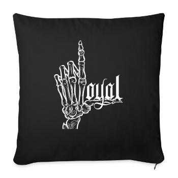 Crâne de hors-la-loi Gangs d’autoroutes Mort de motard - Housse de coussin décorative 45 x 45 cm - noir - Devant