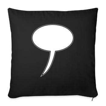 Speech Bubble Design Long - Sofa pillowcase 17,3'' x 17,3'' (45 x 45 cm) - black - Front