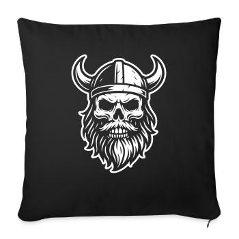 Viking Skull - Sofa pillowcase 17,3'' x 17,3'' (45 x 45 cm) - black - Front