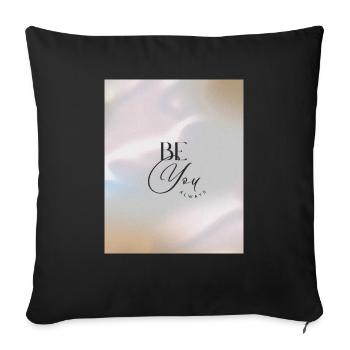 BE YOU ALWAYS - Sofa pillowcase 17,3'' x 17,3'' (45 x 45 cm) - black - Front
