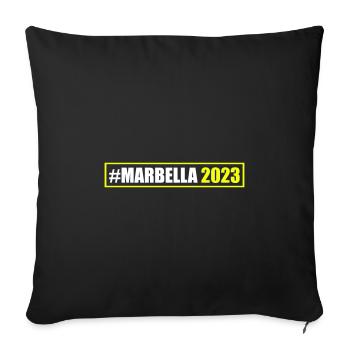 Marbella 2023 - Sofa pillowcase 17,3'' x 17,3'' (45 x 45 cm) - black - Front
