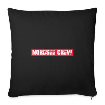 Équipage de la mer du Nord - Housse de coussin décorative 45 x 45 cm - noir - Devant