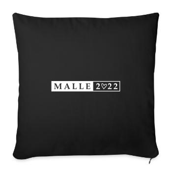 Malle 2022 Heart - Sofa pillowcase 17,3'' x 17,3'' (45 x 45 cm) - black - Front