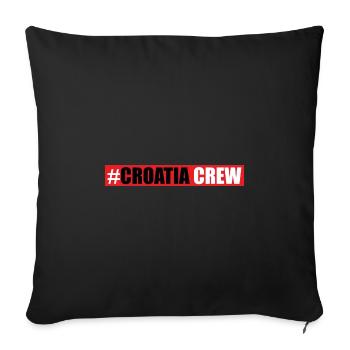 Croatia Crew - Sofa pillowcase 17,3'' x 17,3'' (45 x 45 cm) - black - Front