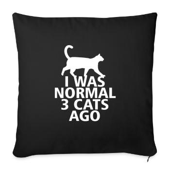 Chemise chat - homme chat - amour chat - Housse de coussin décorative 45 x 45 cm - noir - Devant