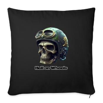 Hell on wheels - Sofa pillowcase 17,3'' x 17,3'' (45 x 45 cm) - black - Front