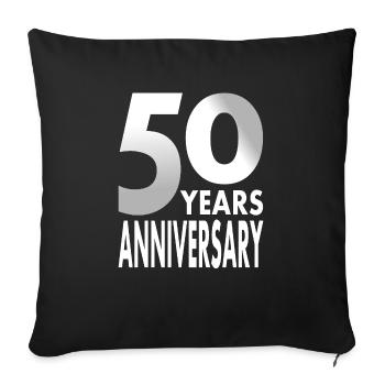 Fêtez vos 50 ans Idée cadeau 50 ans - Housse de coussin décorative 45 x 45 cm - noir - Devant