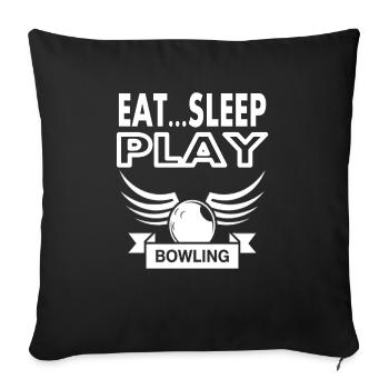 Bowling Bowling Alley Gift - Sofa pillowcase 17,3'' x 17,3'' (45 x 45 cm) - black - Front