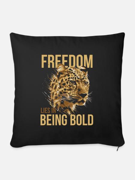 Leopard - Sofakissenbezug 45 x 45 cm - Schwarz