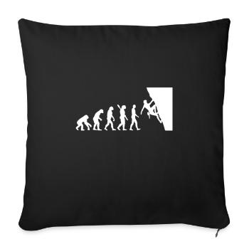 Alpinisme évolution alpinistes - Housse de coussin décorative 45 x 45 cm - noir - Devant