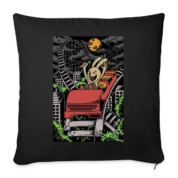 ROLLER COASTER - Sofa pillowcase 17,3'' x 17,3'' (45 x 45 cm) - black - Front