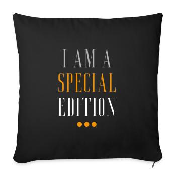 Special Edition - a special edition - Sofa pillowcase 17,3'' x 17,3'' (45 x 45 cm) - black - Front