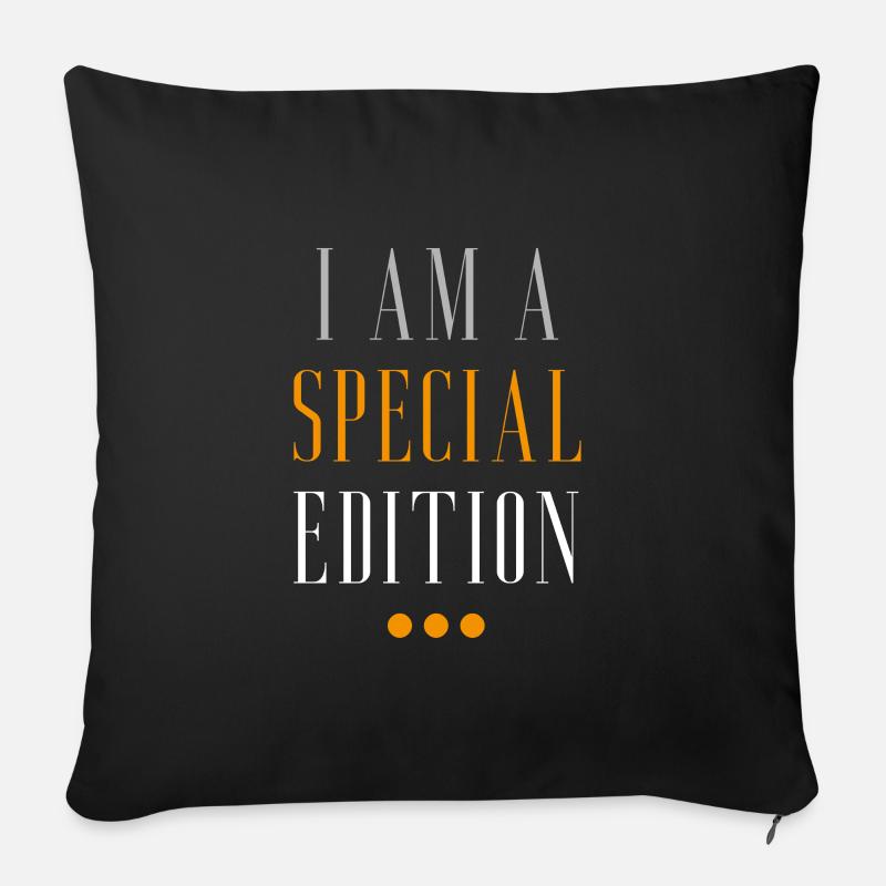 Special Edition - a special edition - Sofa pillowcase 17,3'' x 17,3'' (45 x 45 cm) - black