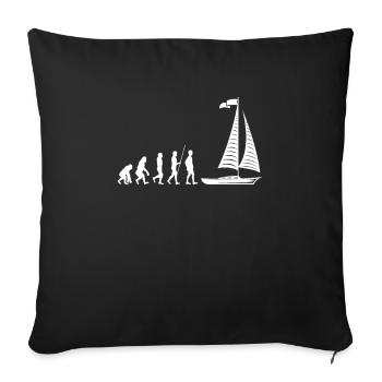 Boat Evolution - Sofakissenbezug 45 x 45 cm - Schwarz - Vorne