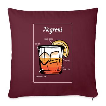 Negroni Cocktail Bar Drink Barkeeper Restaurant - Sofakissenbezug 45 x 45 cm - Burgunderrot - Vorne