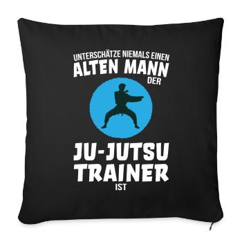 Ju Jutsu Trainer Jiu-Jitsu Kampfsport Training - Sofakissenbezug 45 x 45 cm - Schwarz - Vorne