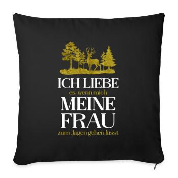 Ich liebe es - Sofakissenbezug 45 x 45 cm - Schwarz - Vorne