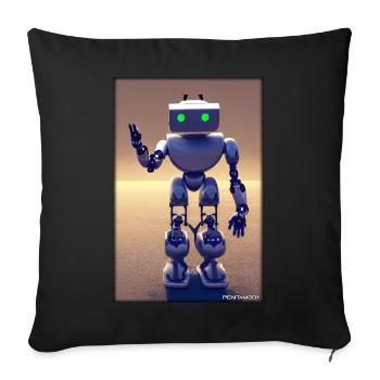 Roboter Zukunft Technik Wissenschaft Android - Sofakissenbezug 45 x 45 cm - Schwarz - Vorne