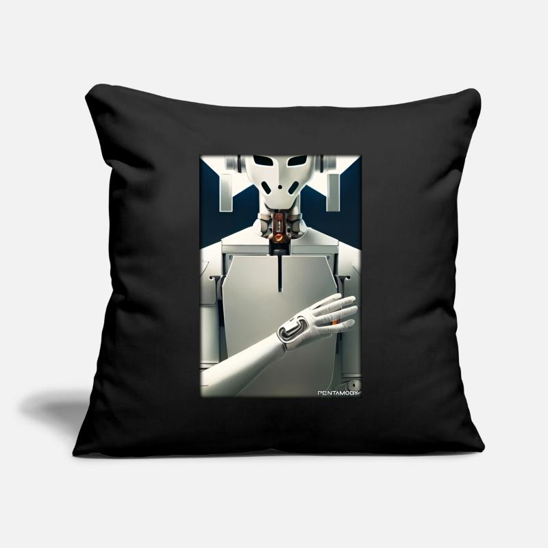 Robot Future Technology Science Android Housse de coussin décorative 45 x 45 cm