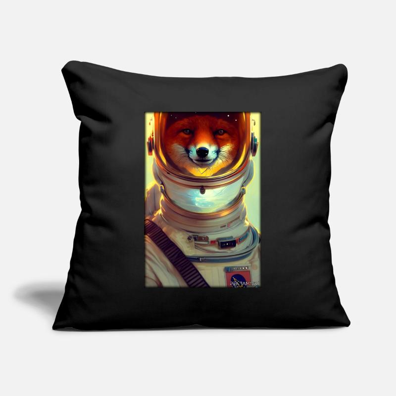 Fox Wildlife Astronaut Future Sci-Fi Technology Housse de coussin décorative 45 x 45 cm