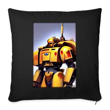 Kampfbot Robot Super Soldier Machine Warrior - Sofa pillowcase 17,3'' x 17,3'' (45 x 45 cm) - black - Front