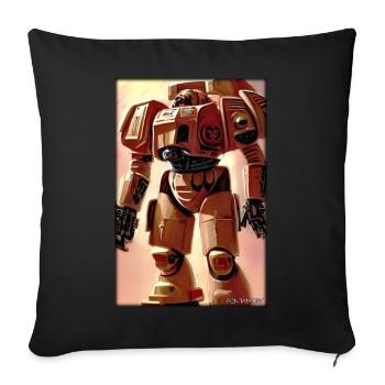 Kampfbot Robot Super Soldier Machine Warrior - Sofa pillowcase 17,3'' x 17,3'' (45 x 45 cm) - black - Front