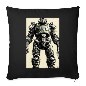 Kampfbot Robot Super Soldier Machine Warrior - Sofa pillowcase 17,3'' x 17,3'' (45 x 45 cm) - black - Front