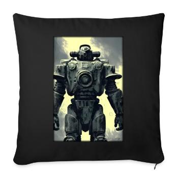 Kampfbot Robot Super Soldier Machine Warrior - Sofa pillowcase 17,3'' x 17,3'' (45 x 45 cm) - black - Front