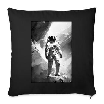 Astronaut Future Sci-Fi Technology - Sofa pillowcase 17,3'' x 17,3'' (45 x 45 cm) - black - Front