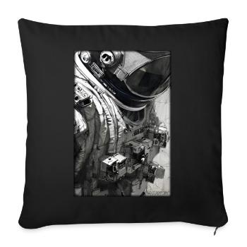 Astronaut Future Sci-Fi Technology - Sofa pillowcase 17,3'' x 17,3'' (45 x 45 cm) - black - Front