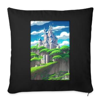Castle Castle Fortress Architecture Landscape - Sofa pillowcase 17,3'' x 17,3'' (45 x 45 cm) - black - Front