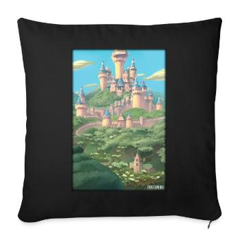 Castle Castle Fortress Architecture Landscape - Sofa pillowcase 17,3'' x 17,3'' (45 x 45 cm) - black - Front