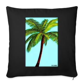 Palm Beach Holiday Summer Sun Sea Travel Holidays - Housse de coussin décorative 45 x 45 cm - noir - Devant