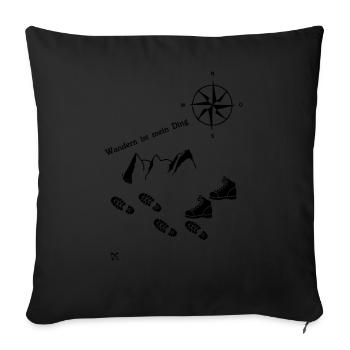 Wandern - Sofakissenbezug 45 x 45 cm - Schwarz - Vorne