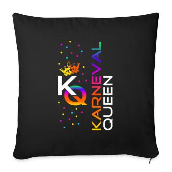 Reine du Carnaval - Housse de coussin décorative 45 x 45 cm - noir - Devant