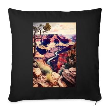 Grand Canyon - Sofa pillowcase 17,3'' x 17,3'' (45 x 45 cm) - black - Front
