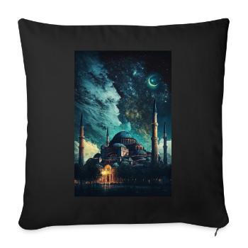 Hagia Sofia Istanbul - Housse de coussin décorative 45 x 45 cm - noir - Devant