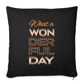 Wonderful day - Sofa pillowcase 17,3'' x 17,3'' (45 x 45 cm) - black - Front