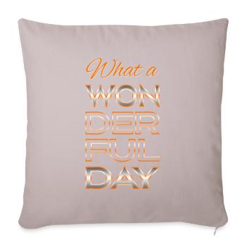 Merveilleuse journée - Housse de coussin décorative 45 x 45 cm - taupe clair - Devant