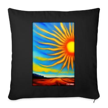 Sun Summer Nature Holiday Sunshine Sunlight - Sofa pillowcase 17,3'' x 17,3'' (45 x 45 cm) - black - Front